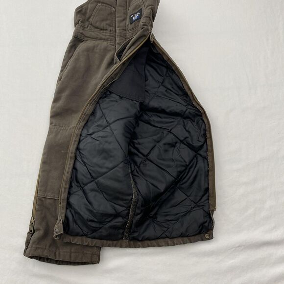 Walls Blizzard Pruf Insulated Bib Overalls Youth Small 6-7 Brown Canvas Workwear - Picture 8 of 14